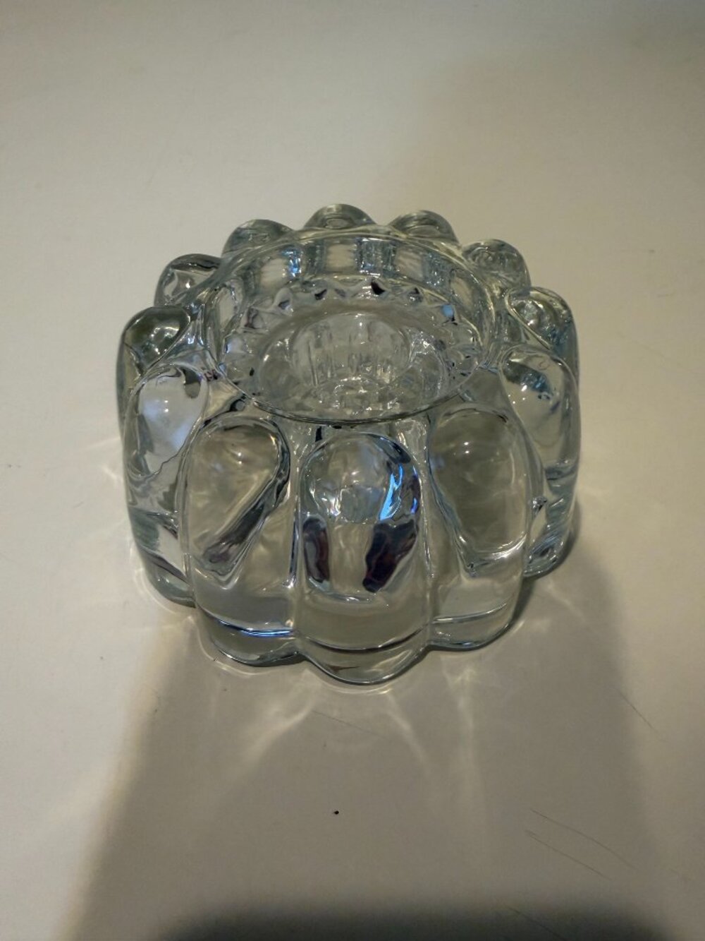 PRINCESS HOUSE 3-WAY REVERSIBLE SOLID GLASS CANDLE HOLDER (ITEM # 486) 2" Tall